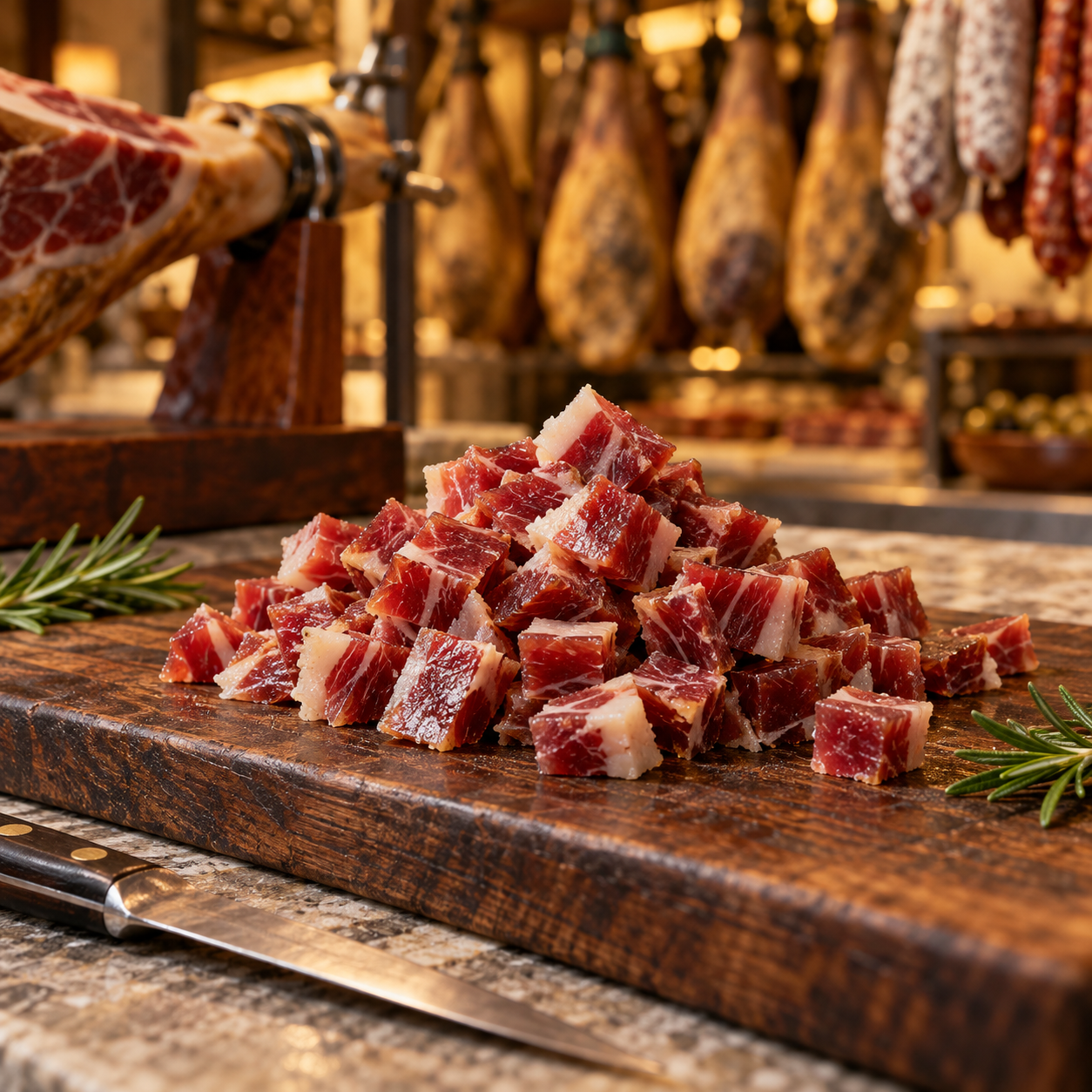Jamón ibérico en tacos