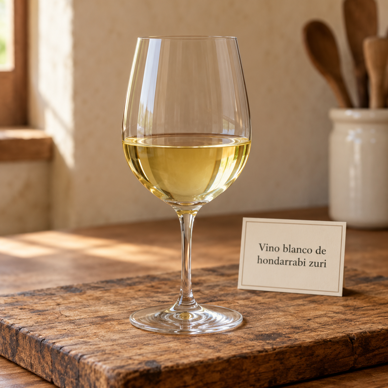 Vino blanco de Hondarrabi Zuri