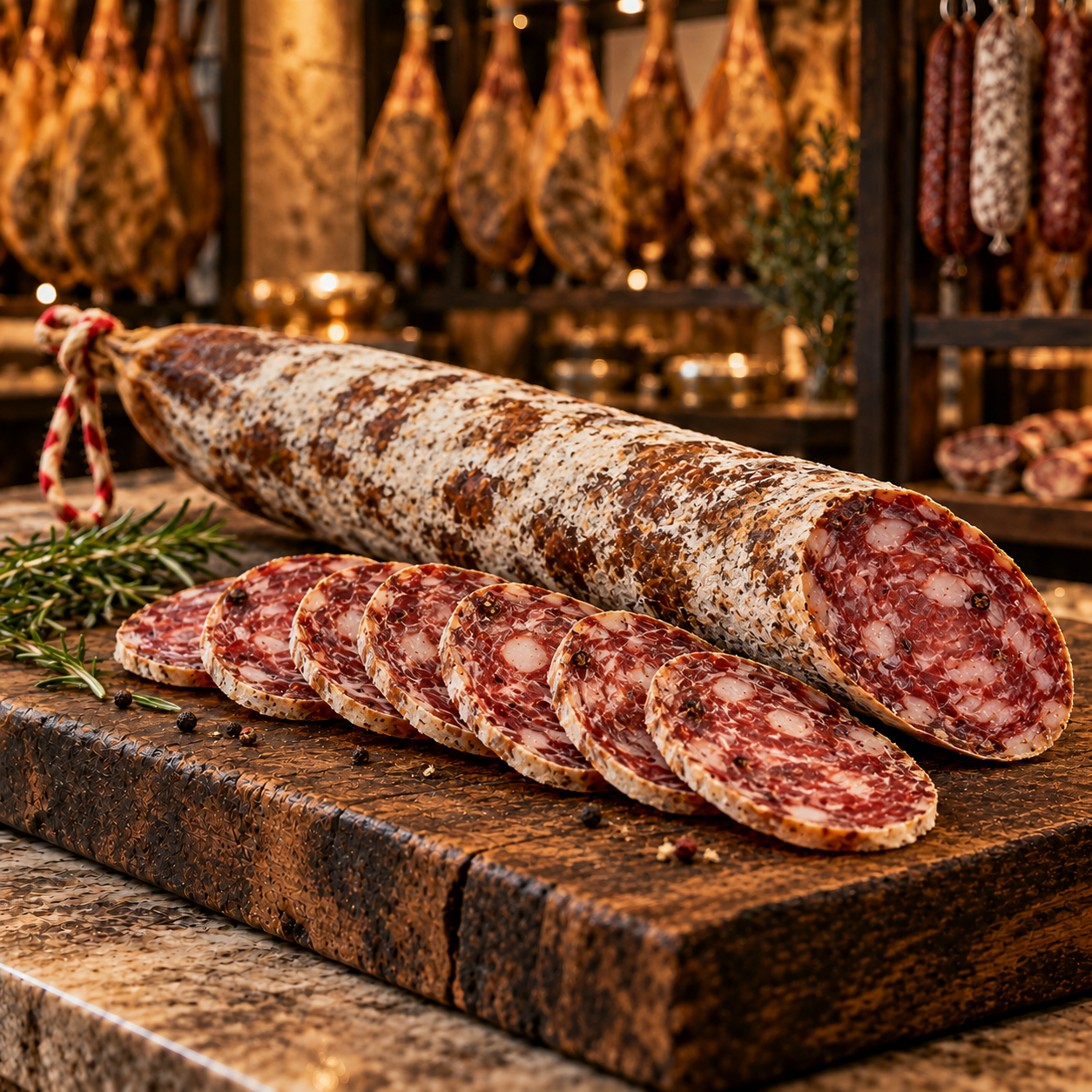 Panceta curada adobada, loncheada