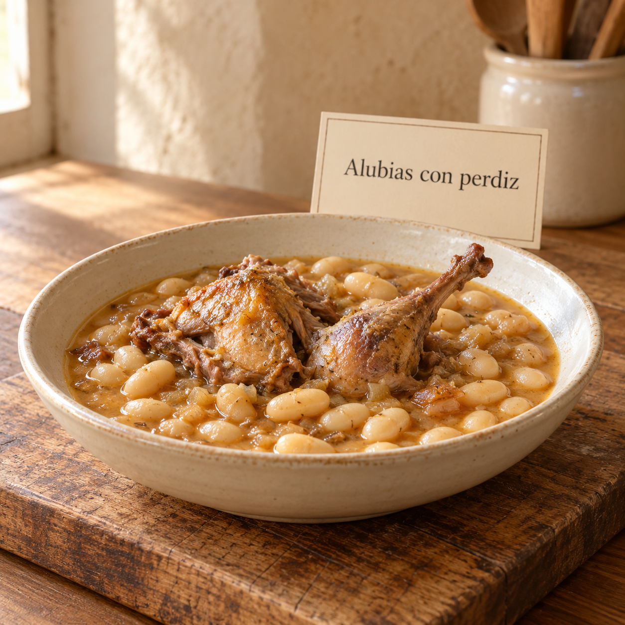 Alubias con perdiz tradicional
