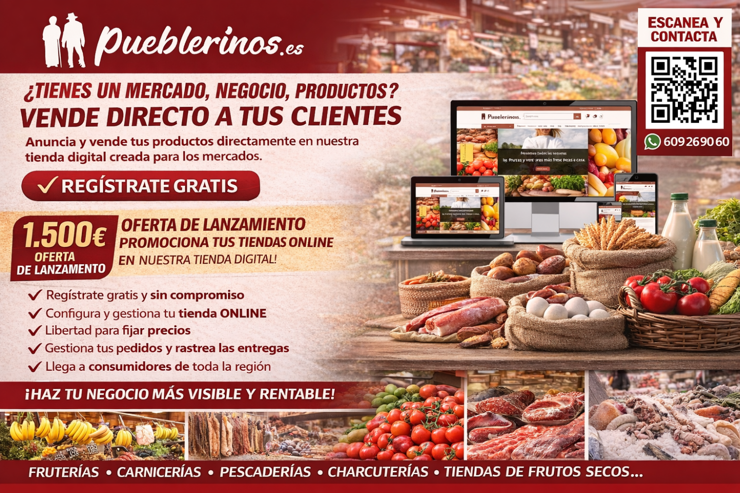 ¡Haz crecer tu mercado con Pueblerinos!