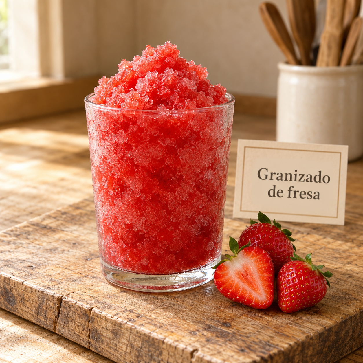 Granizado de fresa artesanal