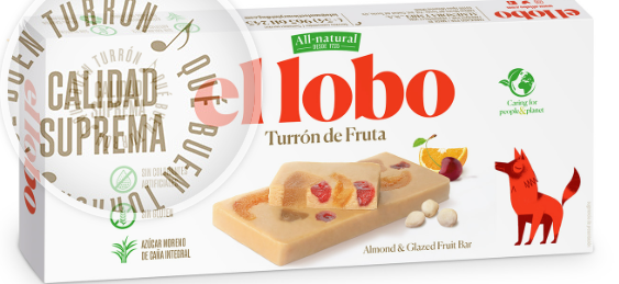 Turrón Fruta All-Natural El Lobo 200 g