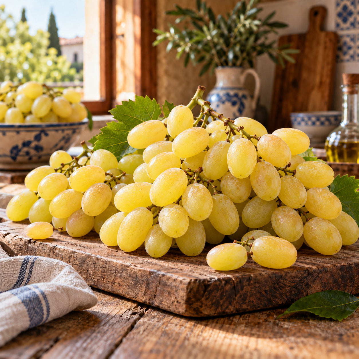 Uvas Aledo del Vinalopó en cocina rústica