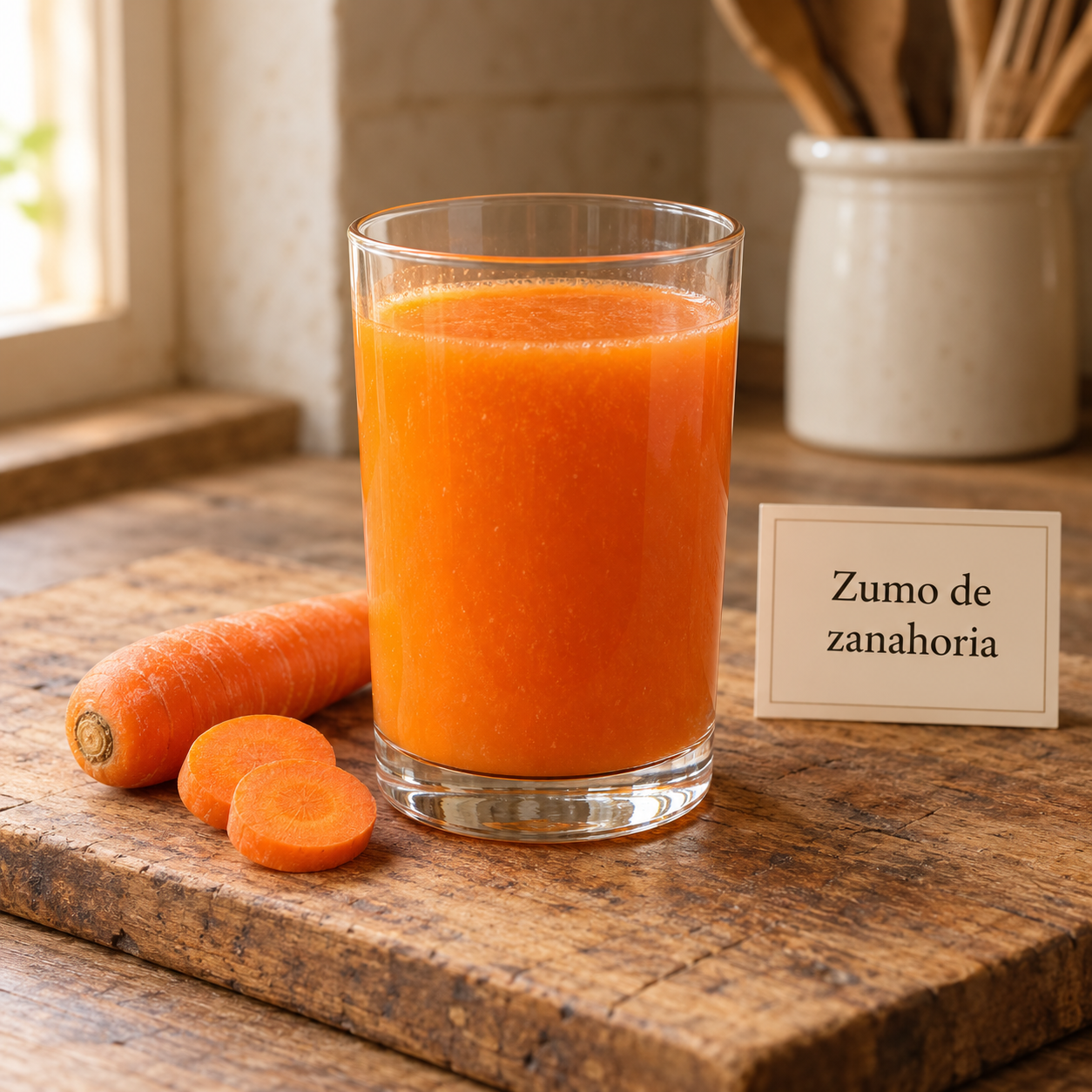 Zumo de zanahoria natural