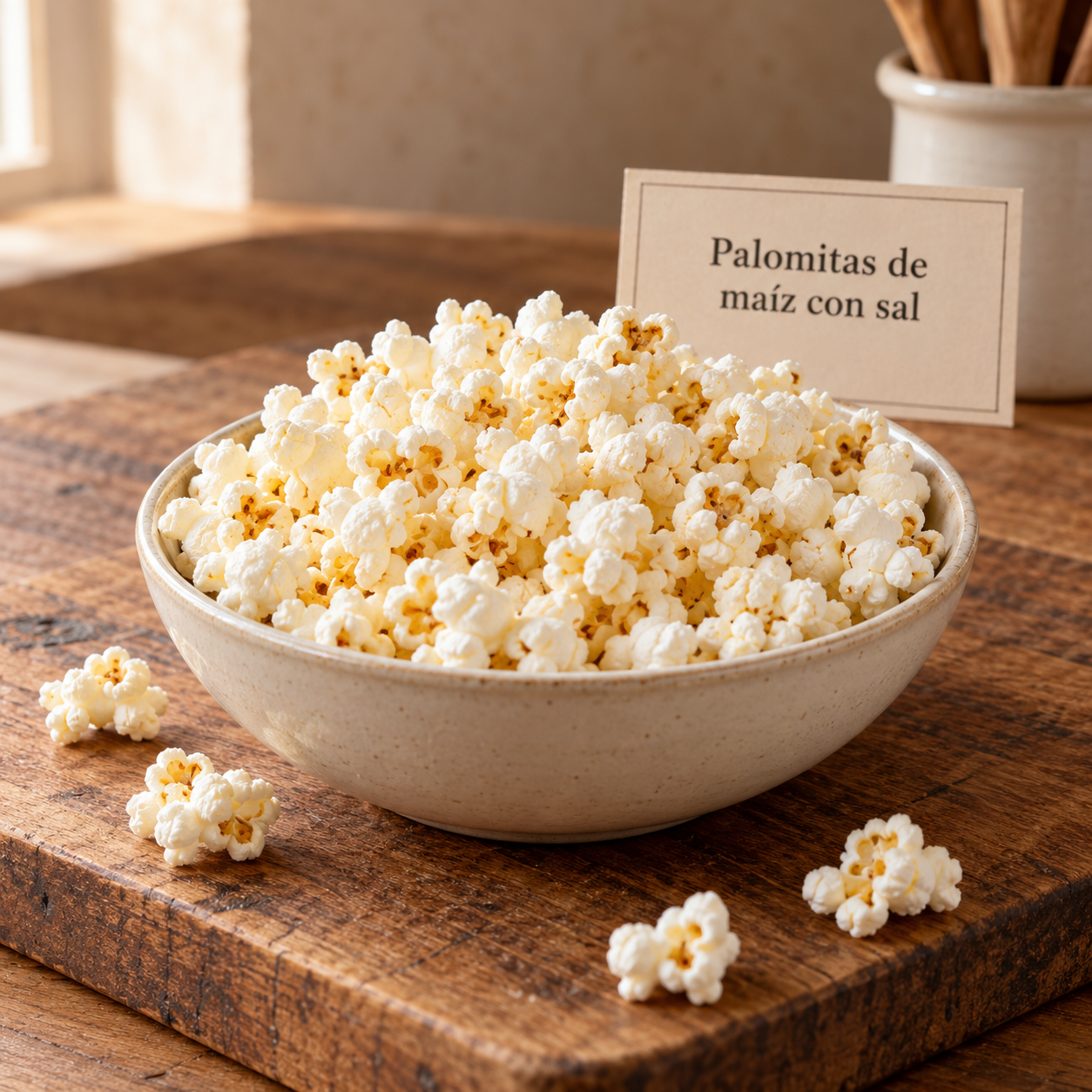 Palomitas de maíz con sal