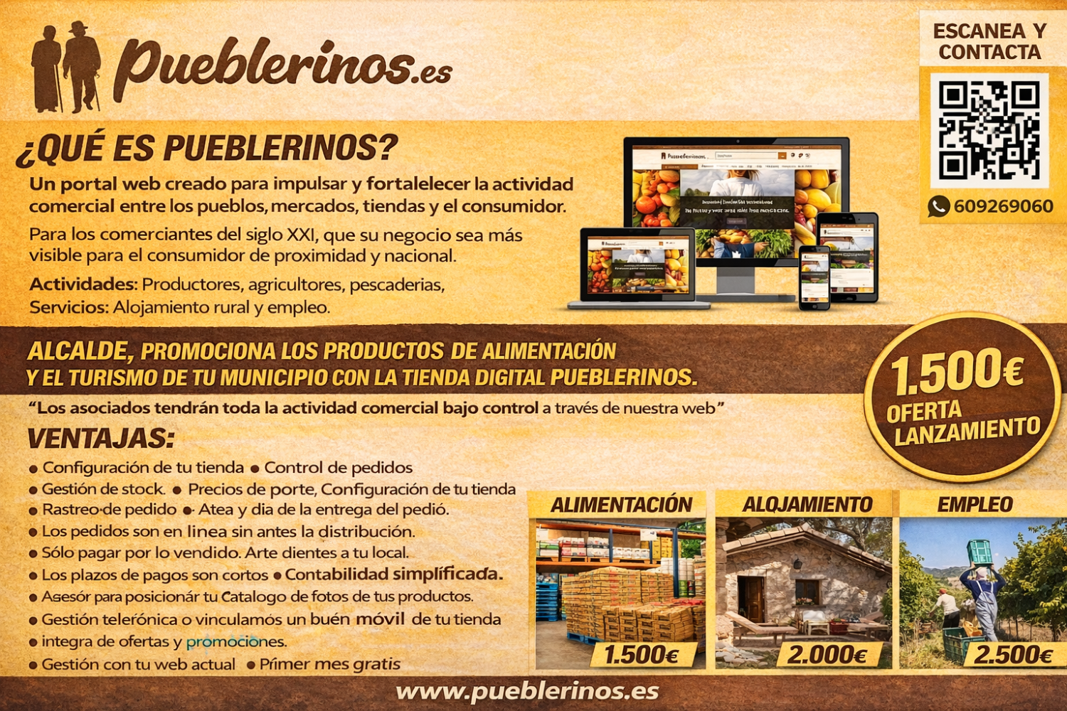 Impulsa el comercio local de tu pueblo con Pueblerinos