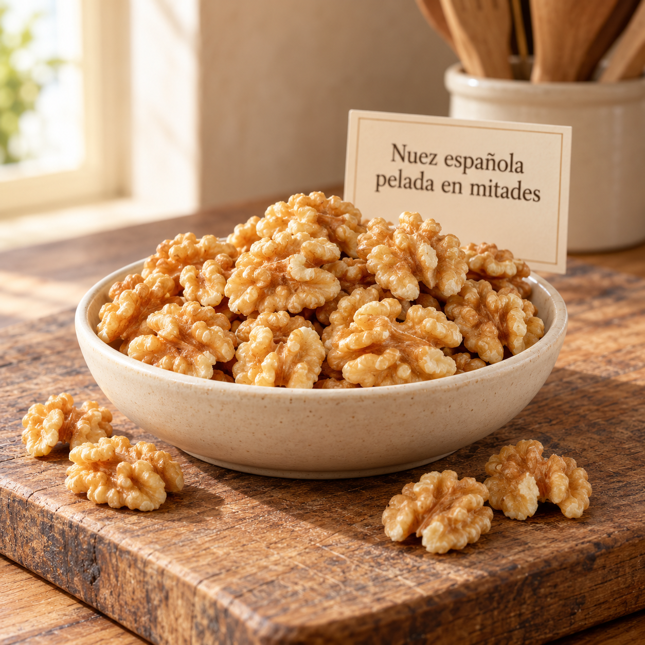 Nuez española pelada en mitades