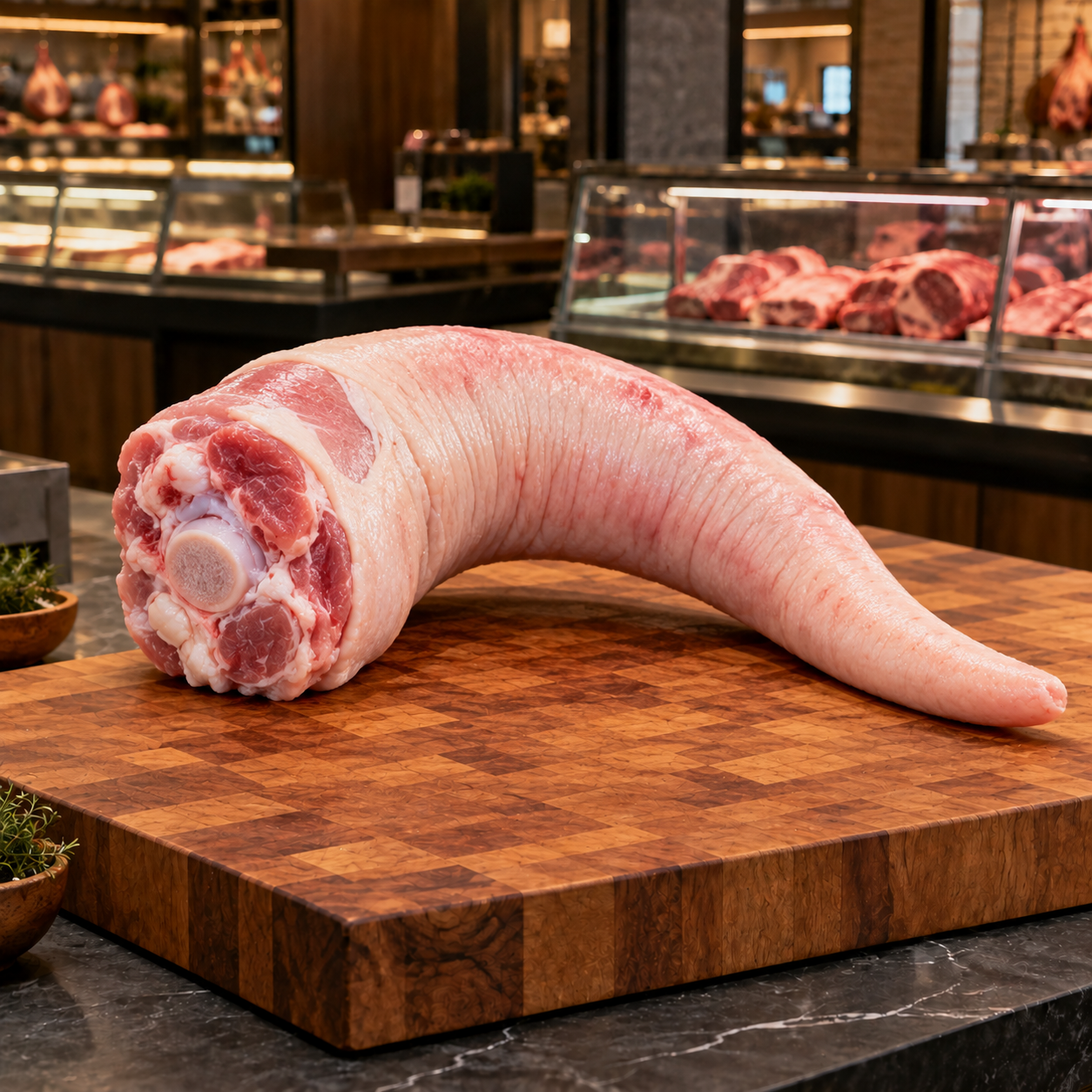 Cerdo blanco — rabo