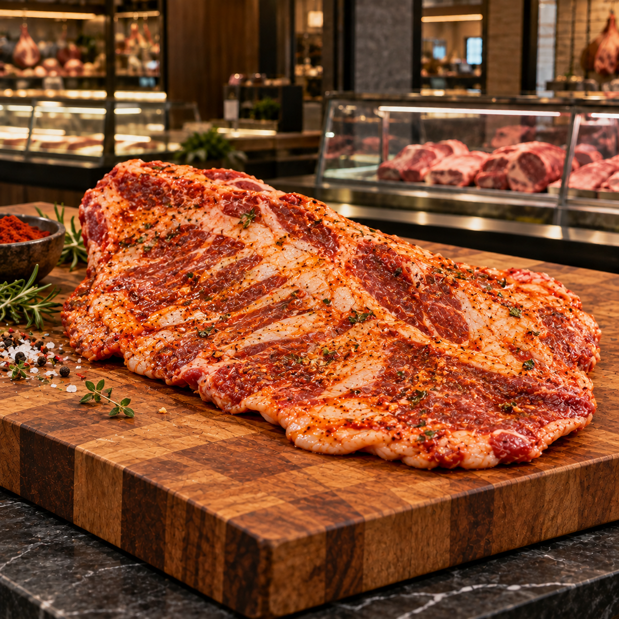 Cerdo ibérico — secreto adobado
