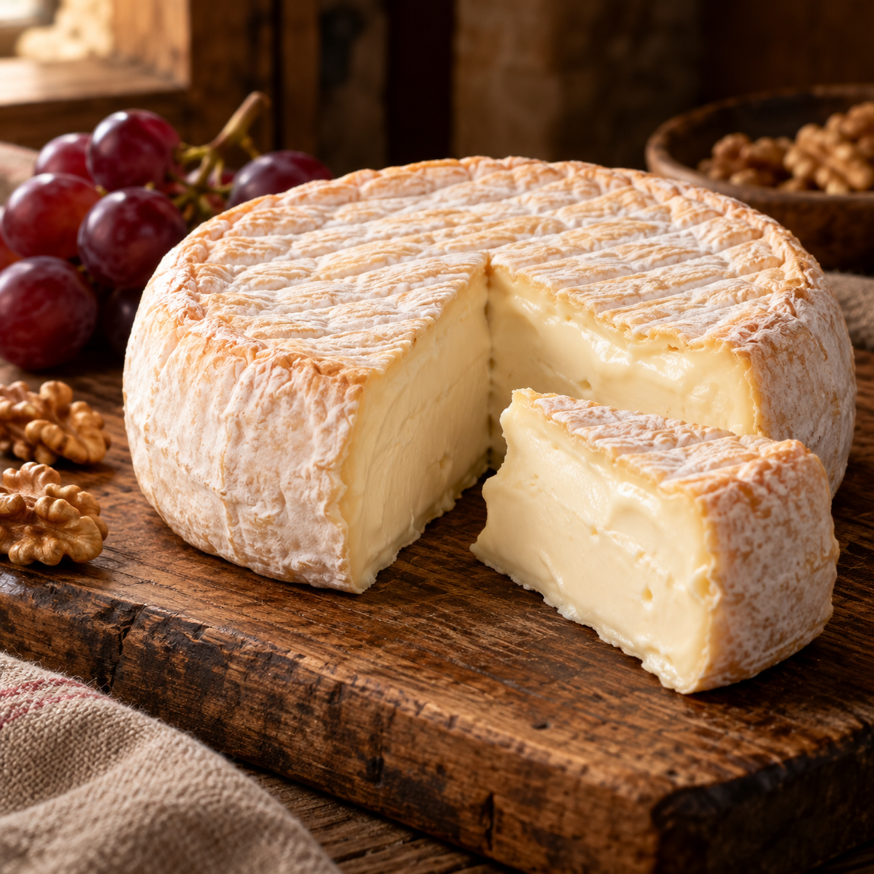 Queso cremoso de corteza florida