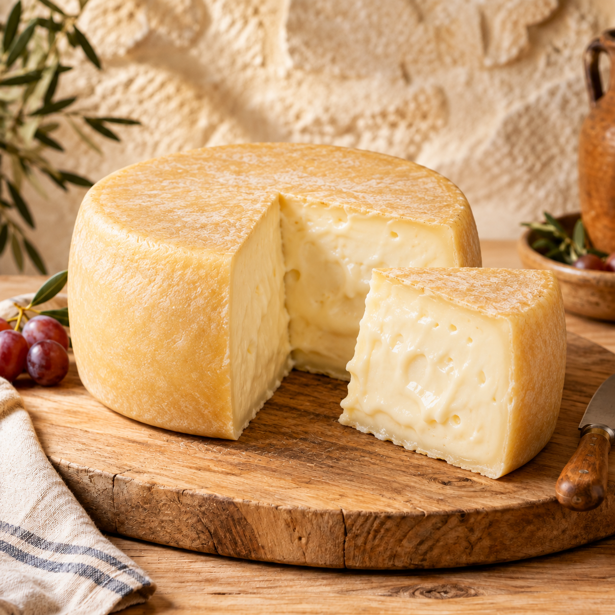 Queso de Mallorca — mezcla curado