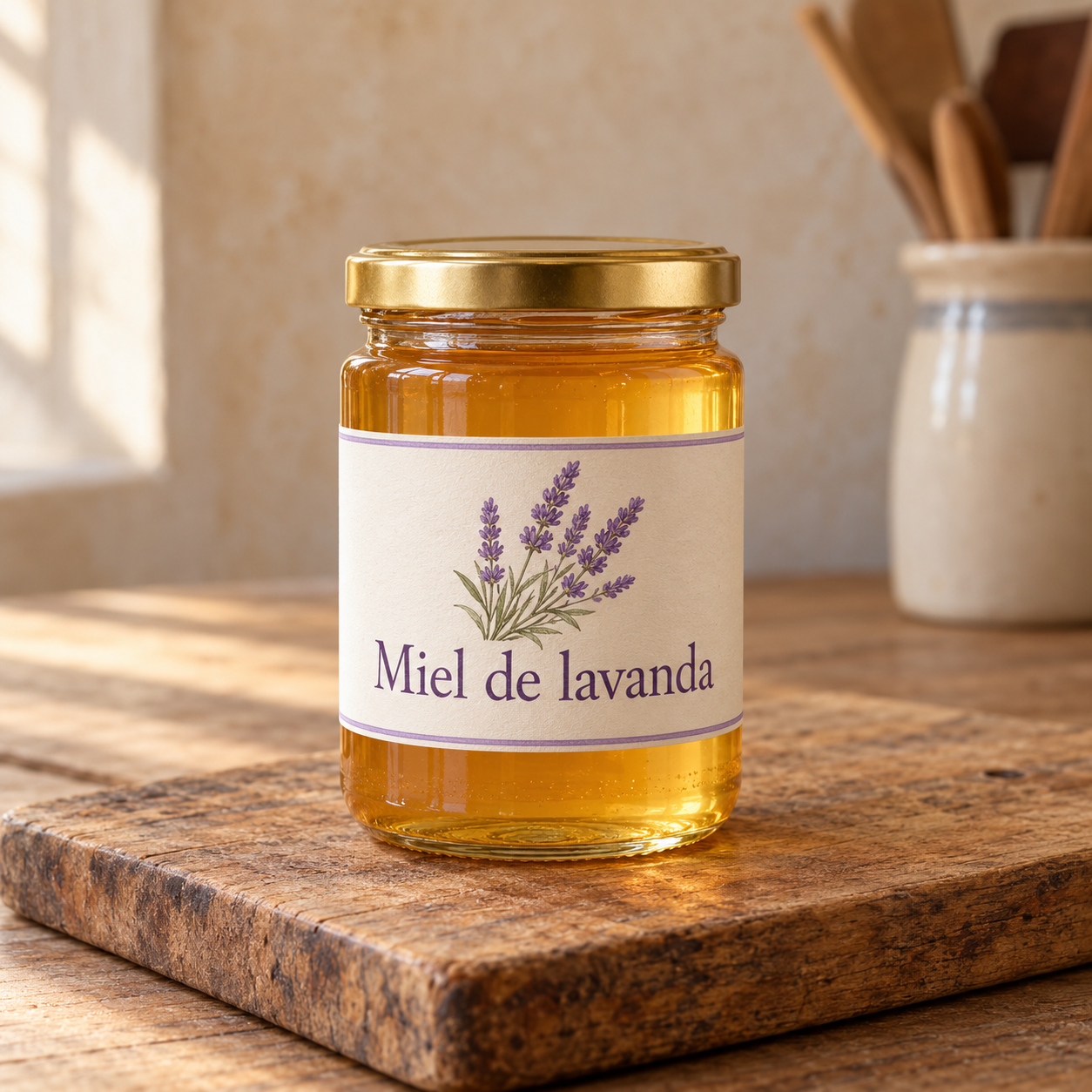Tarro de miel de lavanda