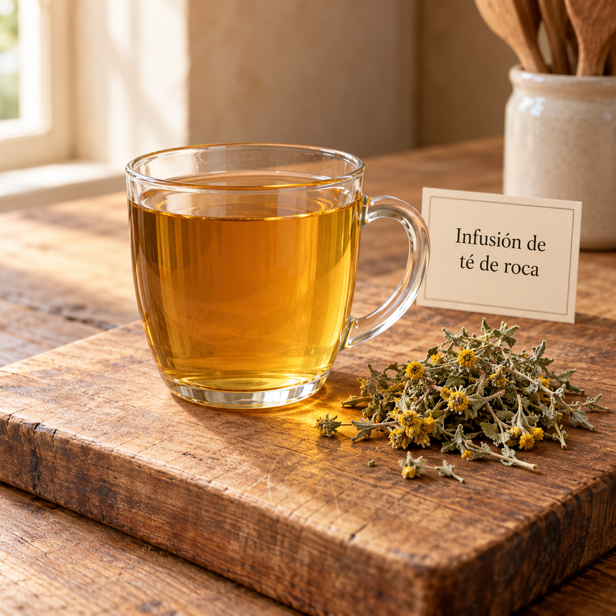 Infusión de té de roca