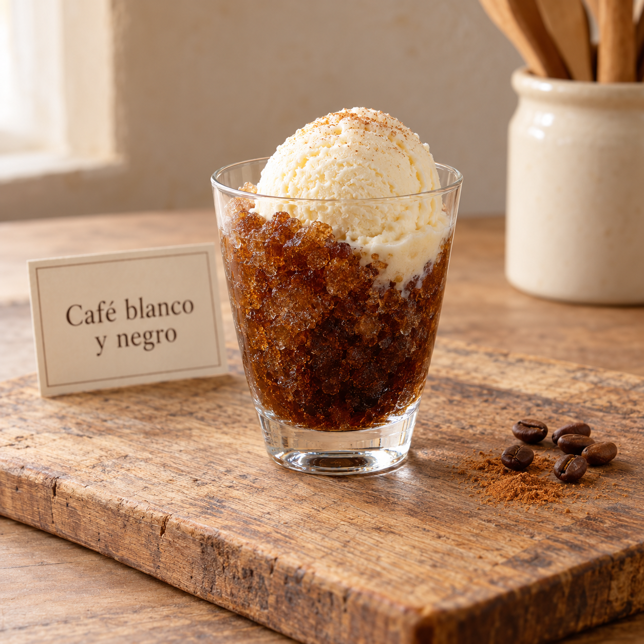 Café blanco y negro valenciano