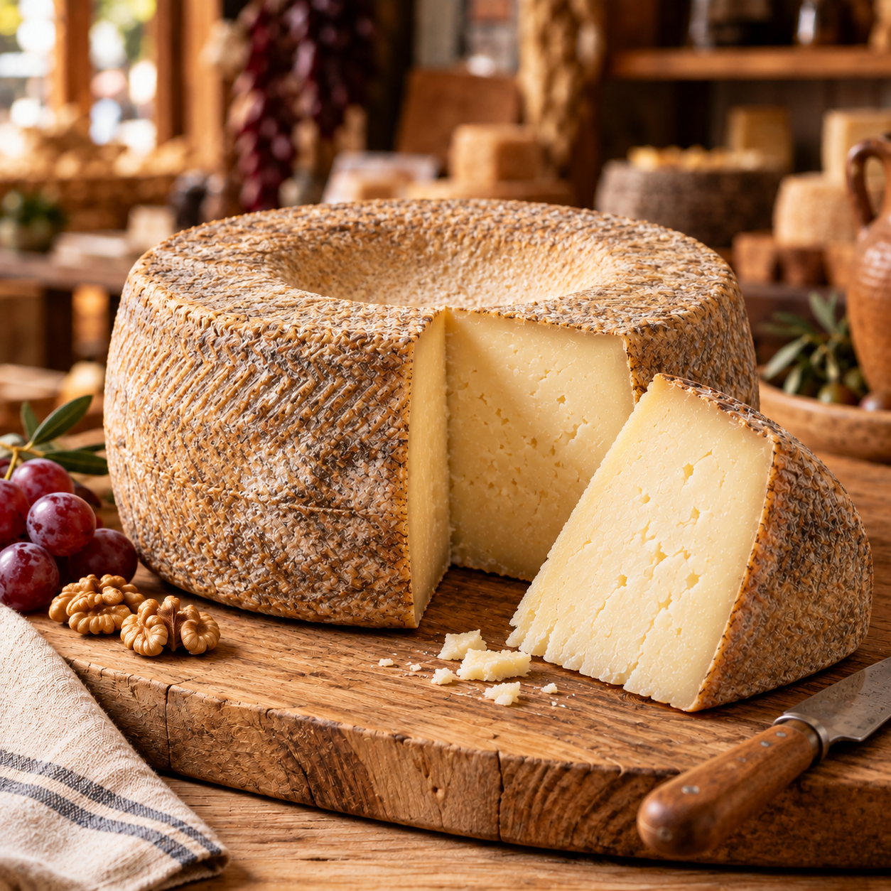 Queso de mezcla de oveja, cabra y vaca, curado