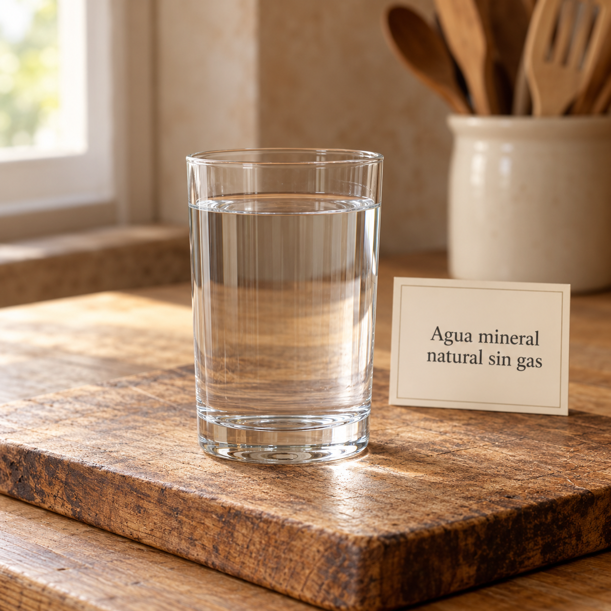 Agua mineral natural sin gas