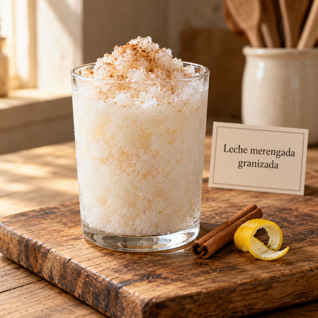 Leche merengada granizada y canela