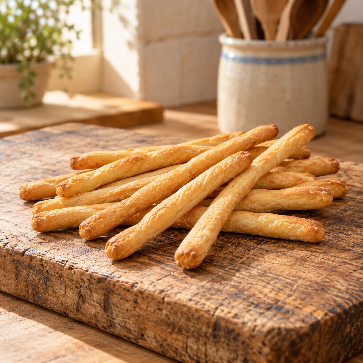 Rosquilletas valencianas sobre tabla rústica