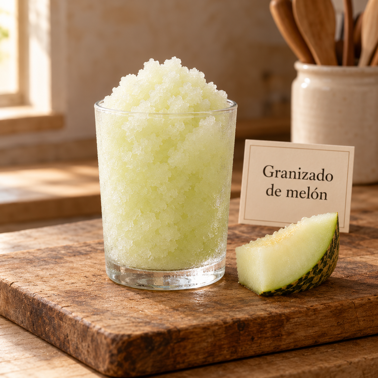 Granizado de melón en vaso