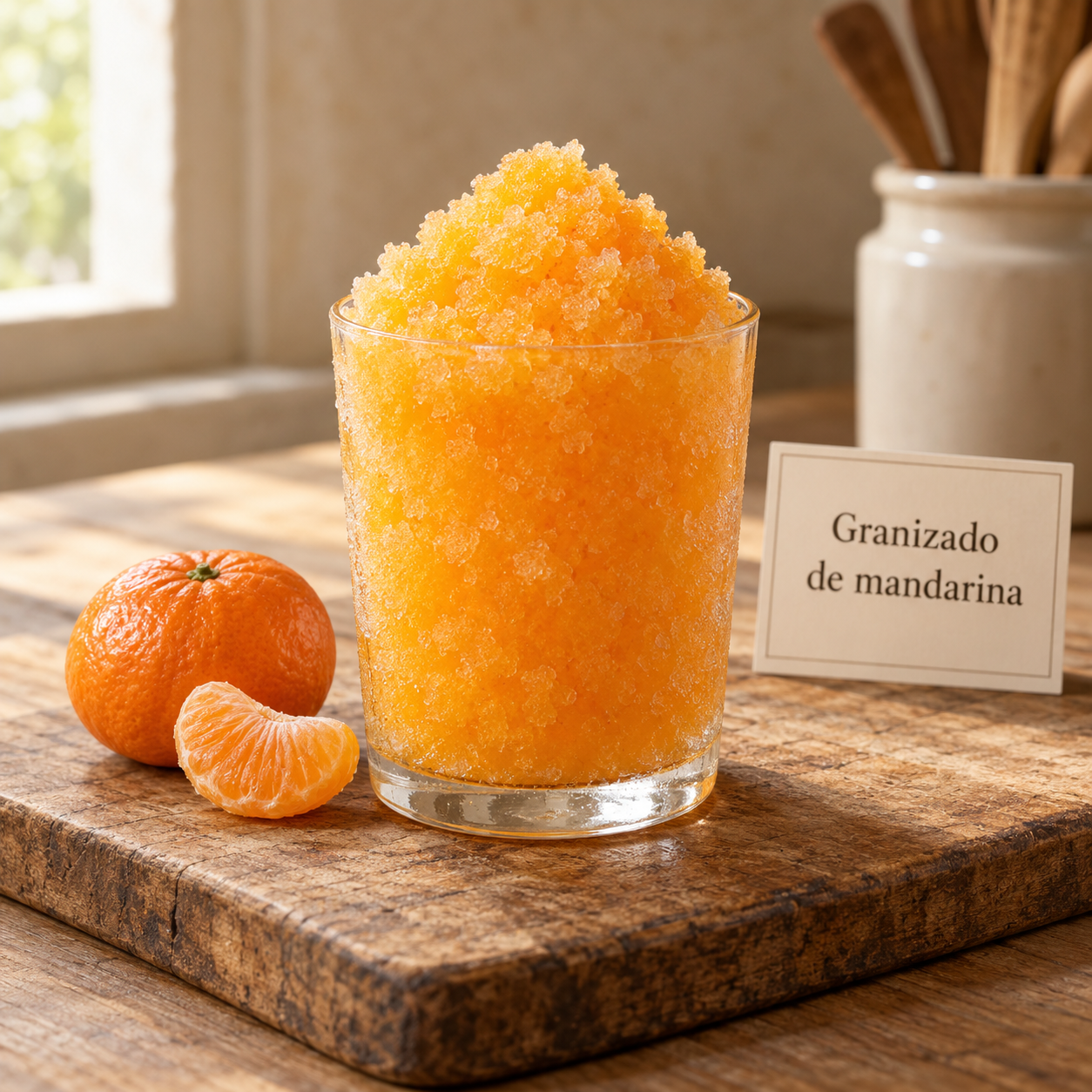 Granizado dorado de mandarina