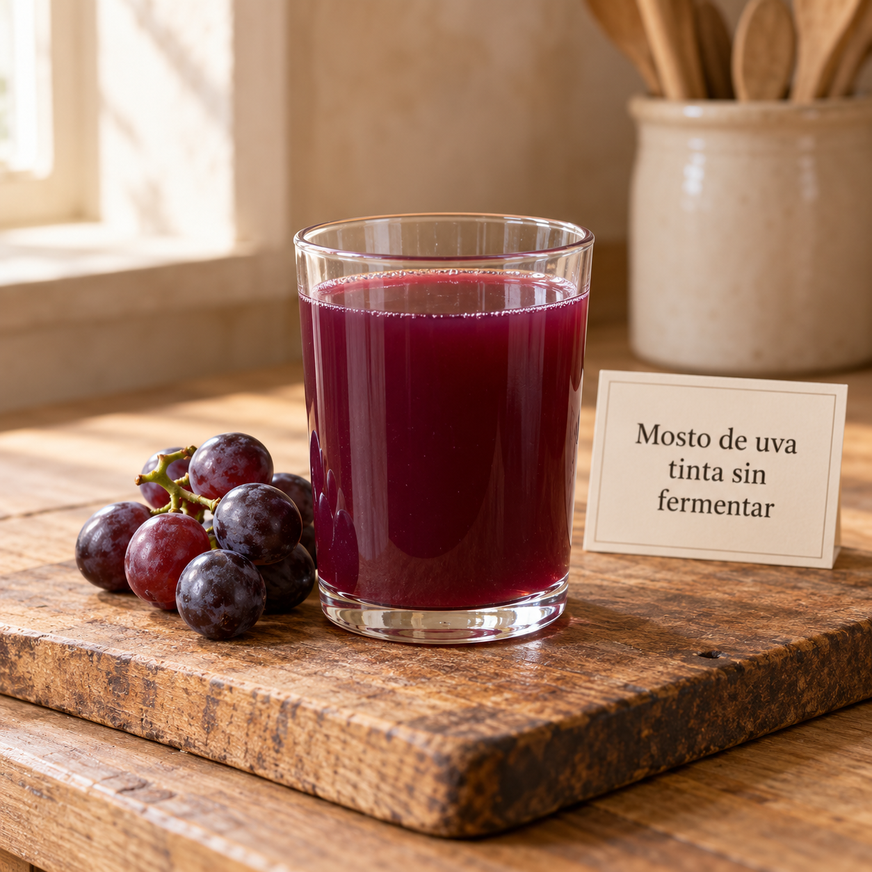Mosto de uva tinta sin fermentar