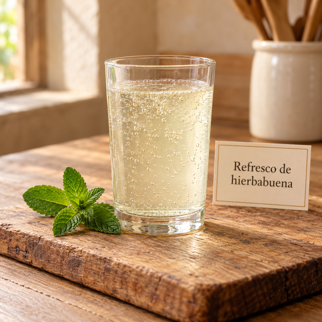Refresco artesanal de hierbabuena