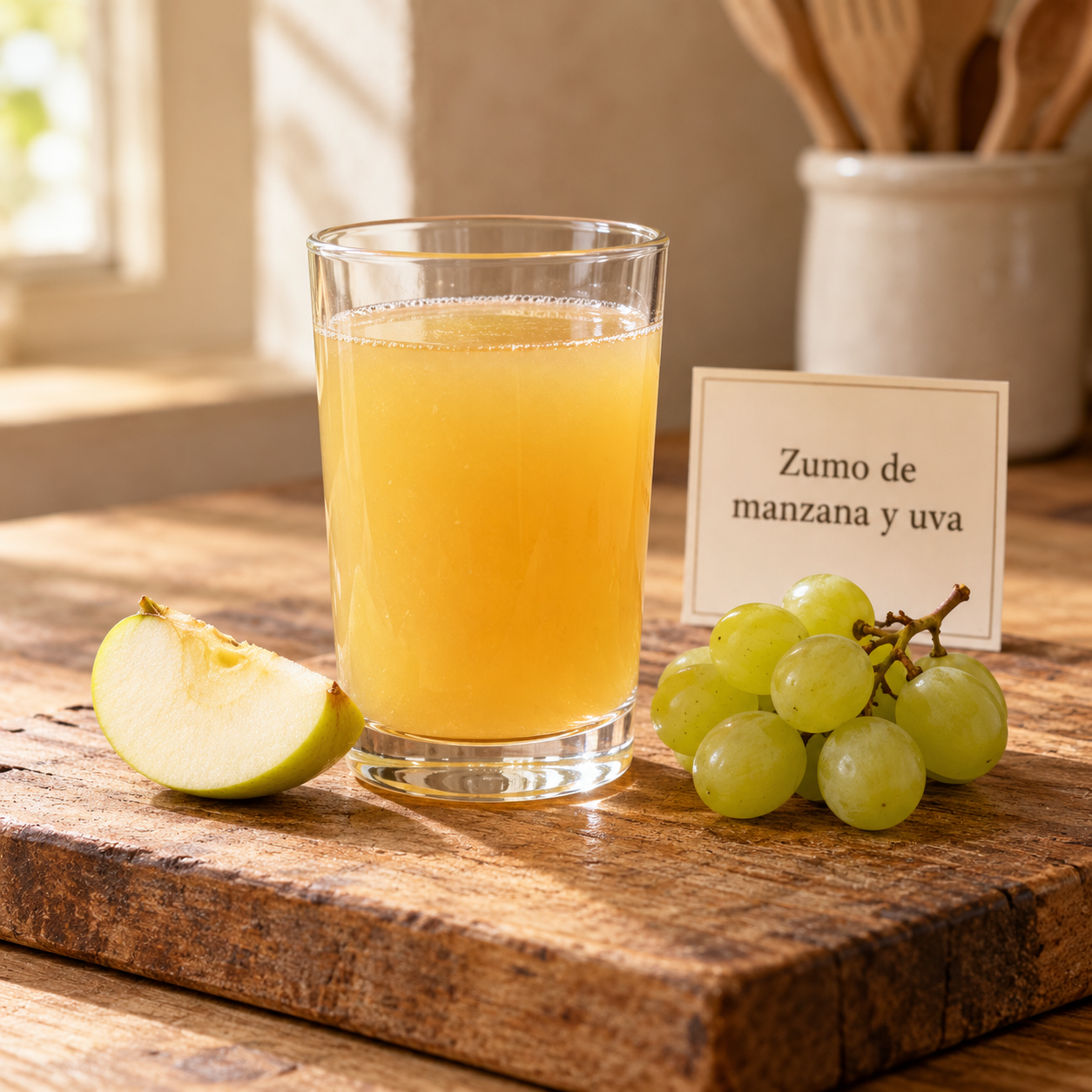 Zumo de manzana y uva