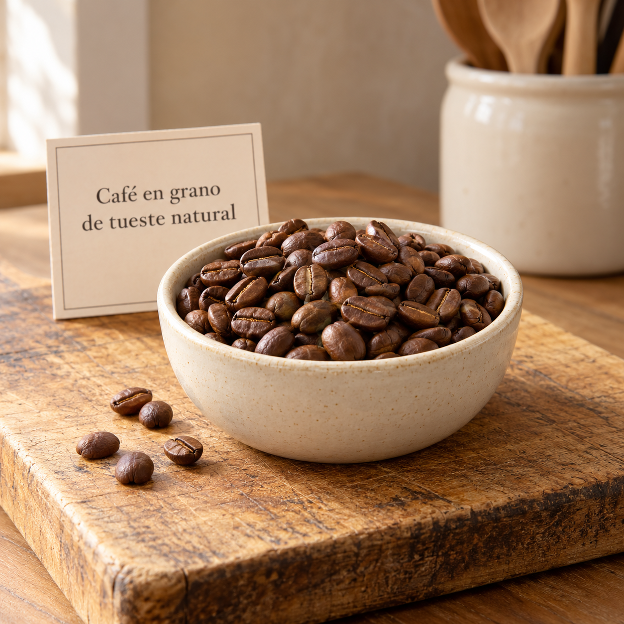 Café en grano de tueste natural