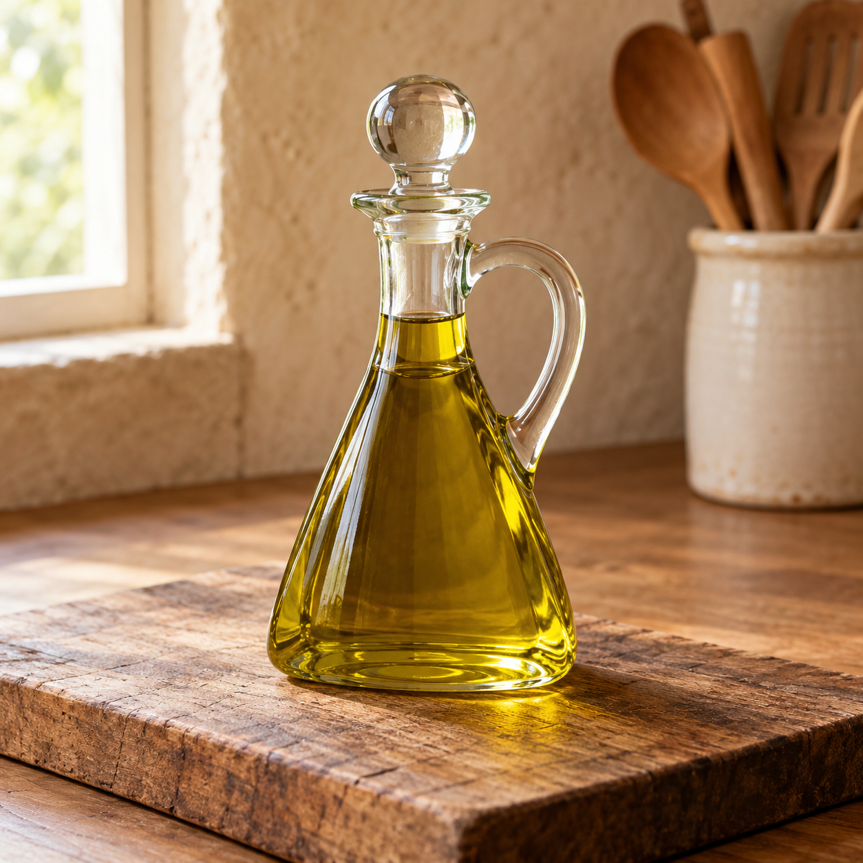 Aceite de oliva Arbosana en frasco triangular