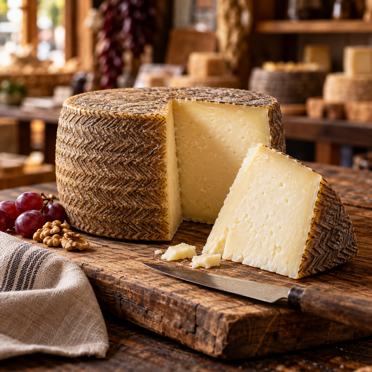 Queso Manchego DOP — semicurado, pieza entera