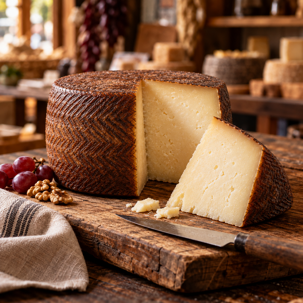 Queso Manchego DOP — curado, pieza entera